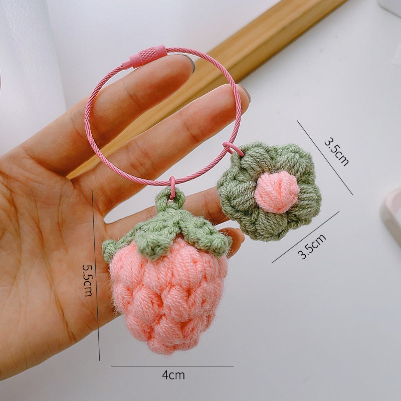 Wholesale Cute Fruit Knitted Keychains